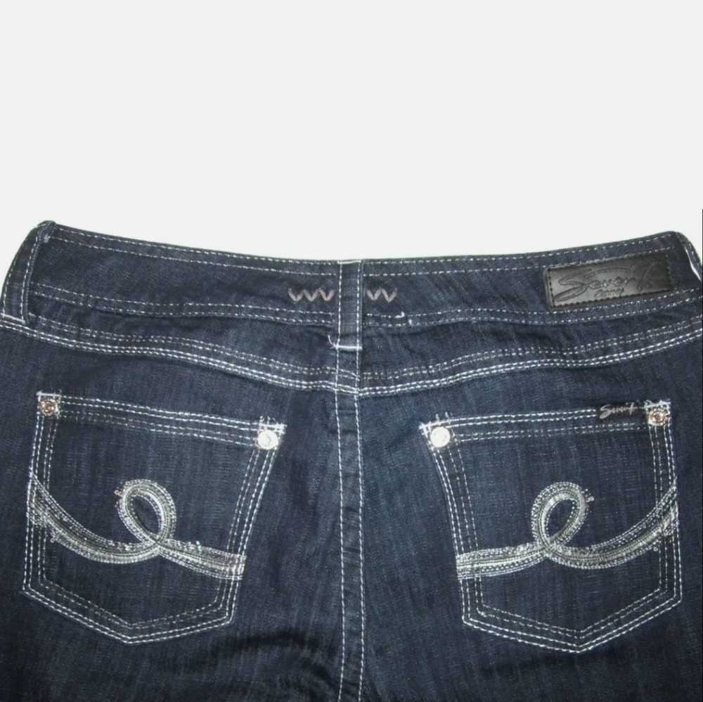 SEVEN 7 LUXE Skinny JEANS Womens PLUS 18 Dark Wash - Picture 2 of 4